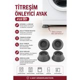 nublado Çamaşır Buzdolabı Makinası Beyaz Eşya Titreşim Önleyici Yükseltici Ayağı Altlığı Ayaklığı 4 Adet