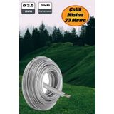 nublado Çelik Telli 3.5 mm 23 Metre Misina Motorlu Tırpan Yan Yuvarlak Çim Ot Biçme Teli Güçlü