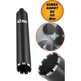 Nublado Elmas Karot Ucu 63 mm Beton Zemin Duvar Delme Delik Açma Panç Aparat Uç Deprem Numune Al Test - Siyah - 63 mm x 46 cm
