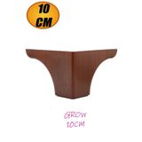 nublado GROW Lüks Mobilya Kanepe Koltuk Baza Yükseltici Ayağı 10 Cm Kahverengi Ahşap Desenli Ayakları