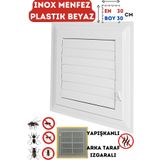 nublado Havalandırma Menfezi Banyo Wc Tuvalet Menfez Plastik Panjur Beyaz 30x30 cm