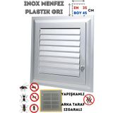 nublado Havalandırma Menfezi Banyo Wc Tuvalet Menfez Plastik Panjur Gri 35x45 cm