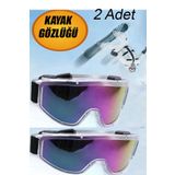 nublado Kayak Gözlüğü Offroad Antifog Ventilli Korumalı Güneş Kar Gözlük Gökkuşağı Snowboard Glasses 2Adet