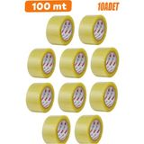 Nublado Koli Bandı 45 mm x 100 mt Şeffaf Güçlü Yapışkanlı Kopmayan Bant Bandı (10 Adet)