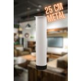 nublado Metal 25 Cm Ayarlanabilir Beyaz Koltuk Baza Mobilya Kanepe Yükseltici Destek Ayağı Ayakları
