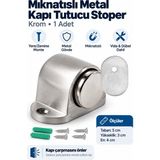 Nublado Mıknatıslı Küçük Metal Kapı Tutucu Stoper Krom Vidalı Zemin Montajlı Kapı Durdurucu Tampon Çarpma Önleyici Kapı Sabitleyici Rüzgarda Kapı Tutucu Stop Aparatı Kapı Arkası 1 Adet Vidalı Montajlı