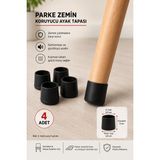 Nublado Parke Zemin Koruyucu Ayak Tapası 4 Adet 2,5 cm Plastik Sandalye Tabure Sehpa Metal Ayak Kapağı Kaydırmaz Mobilya Ayağı Koruma Aparatı Çizilme ve Ses Önleyici Tapa - 2.8 Cm