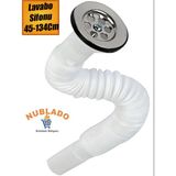 Nublado Sifon Körüklü Lavabo Evye Hortumu Sifonu Pis Su Gideri Borusu 45-134 cm - Beyaz - Standart