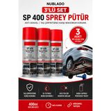 NUBLADO SP 400 Sprey Pütür 400 ml 3’lü Set Anti Gravel Araç Altı Taş Çarpması ve Ses Yalıtım Kaplaması