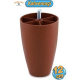 Nublado Vidalı Oval Plastik 12 cm Mobilya Dolap Kanepe Koltuk Baza Yükseltici Ayağı Ayakları - Ceviz