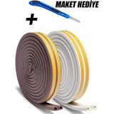 Nublado Yapışkanlı 10X2=20 Metre (Kahverengi) Kapı Pencere Bandı Fitili Soğuk Izolasyon- Bantları Maket - 10x2 = 20 m
