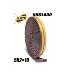nublado Yapışkanlı 5x2=10 Metre (KAHVERENGİ) Kapı Pencere Bandı Fitili Soğuk Kauçuk Bantları