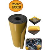 Nublado Yapışkanlı Araç Ses Isı Yalıtım Izolasyon Bant EN:100 cm Kalınlık:10 mm Uzunluk1 Metre Kauçuk Sünger - Sarı - Siyah