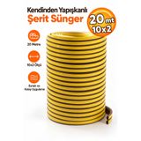 NUBLADO Yapışkanlı Kapı - Pencere Bandı Fitili Soğuk İzolasyon Kauçuk Bantları 10x2=20 Metre (KAHVERENGİ)