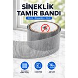 NUBLADO Yapışkanlı Sineklik Yaması Tülü Tamir Bandı Bantı Delik Fiber Tül Yapıştırma Gri 48 Mm X 2 Metre
