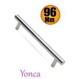 NUBLADO Yonca 96 Mm - 9.6 Cm Metal Parlak Krom Mobilya Mutfak Dolap Çekmece Dolabı Kulpu Kulbu Kulpları.
