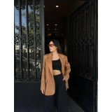 Nubuk Kahverengi Blazer Ceket