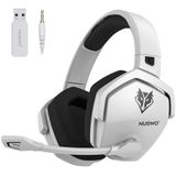 NUBWO G06 Dual Wireless Oyun Kulaklığı, Mikrofonlu, PS5, PS4, PC, Mobile, Anahtar: 2.4 GHz Kablosuz + Bluetooth - 100 Saat - 50 mm Sürücü - Beyaz