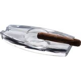 Nude 24105 Torcedor Kristal Çift Oluklu Puro Küllüğü - 23Cm X 10Cm