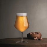 Nude Islands 2'li Kristal Bira Bardağı Seti 380 cc - Ayaklı Modern Tasarım Kadeh (32363) - 2'li Set