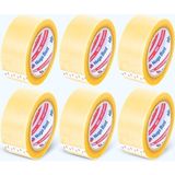 Nuga 45 mm x 100 mt Şeffaf Koli Bandı Hotmelt Red 6 Adet - Çok Renkli