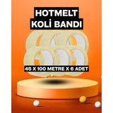 Nuga Bant Hotmelt Koli Bandı 45 x 100 Metre ( 6 Adet )