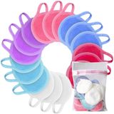 NUGILLA | 18 Paket Yeniden Kullanılabilir Makyaj Temizleyici Pedler Yıkanabilir Çamaşır Torbası ile | Mikrofiber Temizleyici Yüz Yuvarlakları Mendil Gözler/Dudaklar Kadınlar Erkekler için Temiz | Çevre Dostu Hediyeler