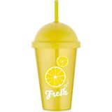 Nuit Concept 2 Adet Meşrubat Bardağı Qlux 450 ml Bpa Içermez Bardak Ice Tea Ice Americano Limonata Bardağı - Sarı