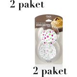 Nuit Concept 2 Paket Browni Kek Kapsülü Qlux Ideas Bpa Içermez Kağıt Kek Kalıbı L-00169 - 26 x 26 x 7 cm