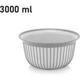 Nuit Concept Qlux Ideas 2 Renkli Kase Bpa Içermez Salata Meyve Cips Pop Corn Sofra Sunum Kasesi - Gri - 1 x 3000 ml