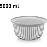 Nuit Concept Qlux Ideas 2 Renkli Kase Bpa Içermez Salata Meyve Cips Pop Corn Sofra Sunum Kasesi - Gri - 1 x 5000 ml