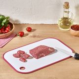 Nuit Concept Qlux Kesme Tahtası Silikon Kaydırmaz Kesim Panosu Et Tavuk Balık Sebze Meyve L-00926 Bpa Içermez - Kırmızı - 1 Adet