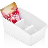 Nuit Concept Qlux Mutfak Organizer Hazır Çorba Puding Kakao Organizeri L-00620 - Beyaz - 4 Adet