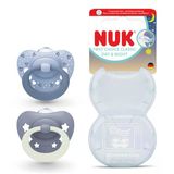 NUK FC Classic 2'li Gece/Gündüz Emzik, 0-6 ay,Mavi