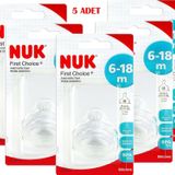 Nuk Klasik Biberon Emziği Silikon - Küçük Delik 5Adet