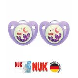 Nuk Night & Day Ortodontik Silikon Emzik 6-18 Ay İkili / Mor