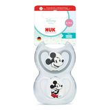 NUK PM Air 2'li Emzik, 6-18 ay, Mickey, Beyaz/Gri