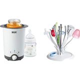 Nuk Thermo 3ü1 Arada Biberon Isıtıcı ve MultiDry Kurutma Rafı, Biberon Isıtma, Mama Çözme, Hızlı Kurutma