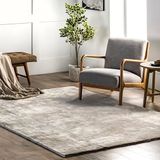 nuLOOM Loni Katı Makinede Yıkanabilir Tüylü Parça Halı - 2x3 Makinede Yıkanabilir Vurgulu Tüylü Halı Oturma Odası Yatak Odası Yemek Odası Çocuk Odası Giriş Yolu için Geçişli Bej Kilimler