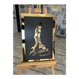 Numa Concept Atatürk Imzalı Tablo Siyah Mdf Üzeri Gold Pleksi Duvar Dekorasyon Lazer Kesim 60X42 Cm