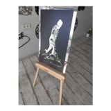 Numa Concept Atatürk Imzalı Tablo Siyah Mdf Üzeri Gümüş Pleksi Duvar Dekorasyon 60X42 Cm
