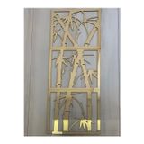 Numa Concept Bambu 3'Lü Tablo Mdf Üzeri Gold Pleksi Duvar Dekorasyon Her Biri 25X22 Cm