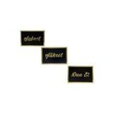 Numa Concept Sabret Şükret Dua Et 3'Lü Set Tablo Beyaz Mdf Üzeri Gold Pleksi Her Biri 20X13 Cm