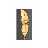 Numa Concept Tüy Desen Gold Pleksi Ayna Duvar Dekorasyon Lazer Kesim 70X20 Cm