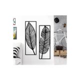 Numa Concept Yaprak Temalı 2'Li Set Dekoratif Duvar Dekorasyon Ürünü 70X25 Cm