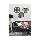 Numa Concept Yaşam Çiçeği 3'lü Tablo Ahşap Mdf Duvar Dekorasyon 30x30 Cm