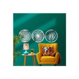 Numa Concept Yaşam Çiçeği Sri Yantra Torus Nefesi Üçlü Gümüş Aynalı Pleksi Dekoratif Tablo Duvar Süsü