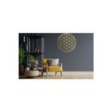 Numa Concept Yaşam Çiçeği Tekli Mdf Üzeri Gold Pleksi Duvar Dekorasyon Lazer Kesim 40X40 Cm