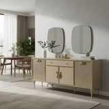 Numa Miami Aynalı Konsol / Cam Detaylı - Gold