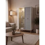 Numa Zeta Vitrin Kapaklı / Raflı Salon Vitrin - Beyaz